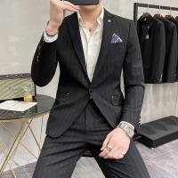 Traje De Boda Para Hombre De Alta Calidad Dos Piezas Traje De Negocios Casual Banquete Ensemble De Lujo Con Pantalones - details 13