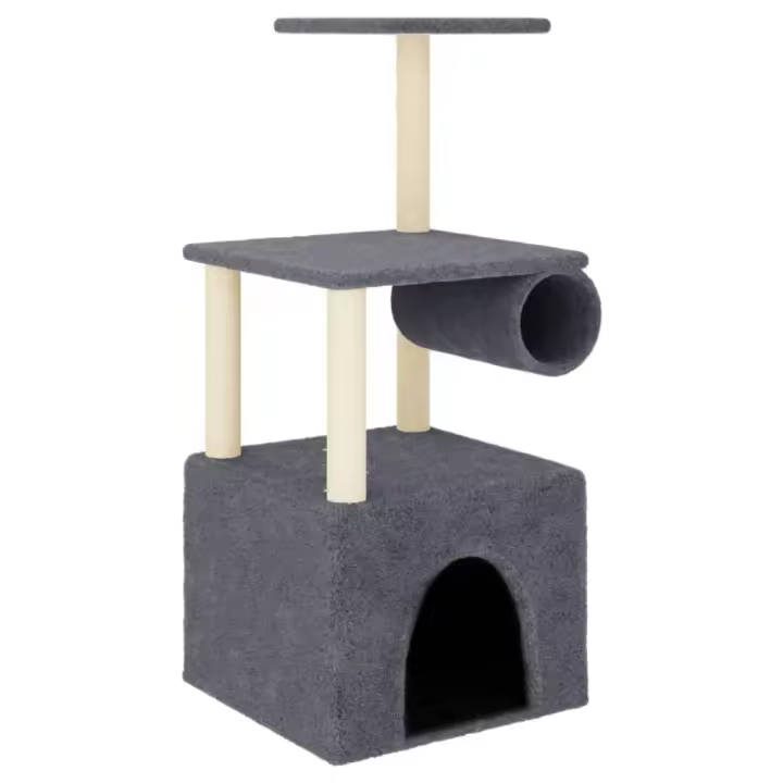 Rascador para Gatos with postes de ISAL gris obscure109.5 cm - 1