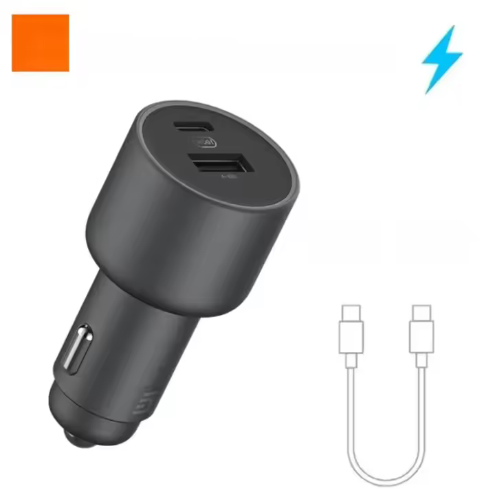 Cargador De Coche Original Xiaomi 100W Doble USB Carga Rápida Mi Car Charger USB-A USB-C Salida Dual Con Luz LED Y Cable De 5A - 1