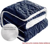 MIRAMAX-Edredon Borreguillo Invierno  para Cama 90/105/-135/150, Reversible Franle Sherpa, Relleno Microfibra, Nórdico Cálido Suave,  con  Fundas de Almohada 50X70 cm. - details 2