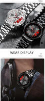 Reloj De Pulsera De Lujo Para Hombre Boruse De Acero Inoxidable Resistente Al Agua Deportivo Moda Con Hub De Rueda Relogio Masculino Quartz - details 4