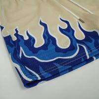 Shorts De Baloncesto Y Running Para Hombre 2023 Malla Transpirable Quick-Drying Estilo Casual Estampado De Llama Pantalones De Verano - details 3
