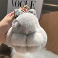 Llavero De Conejito De Peluche Suave Y Cómodo Colgante De Conejito Mini Para Mujeres Accesorio Para Bolso Escuela Y Coche Regalo Para Niñas - details 4