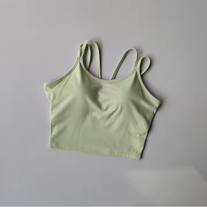 Top De Yoga Para Mujer Camisola Fitness Bra Tights Vest De Belleza Alta Resistencia Gimnasio Pilates Deportivo Push up Padded Tank Top - 1