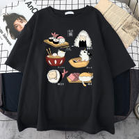 Camiseta De Algodón Para Hombre Estilizada Con Diseño De Gato Sushi Estilo Harajuku Manga Corta Casual Oversized Moda Verano - details 5
