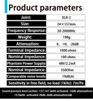 Micrófono De Lápiz Pequeño M914 Condensador Cardioid Para Piano Y Grabación De Instrumentos Con Diámetro De Membrana Pequeño Tipo Colgante - details 14