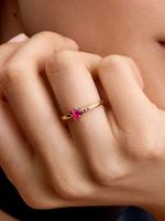 Pandora - Anillo Corazón Rojo Brillante - Baño de Oro de 14K - details 2