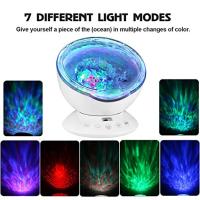 Luz Nocturna Decorativa Para Niños LED Proyector De Oceano Con Control Remoto Y Reproductor De Música Regalo Ideal - details 4