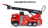 Camión De Escala 1/32 Con Escalera Y Tanque De Agua Juguete De Incendio Con Sonido Y Luz Puerta Abre Vehículo Regalo De Cumpleaños Para Niños Material Aleación Diseño Realista - details 8