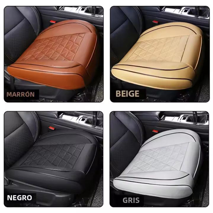 Nueva Funda De Asiento Delantero Para Coche En Cuero PU Almohadilla De Silla Protectora Universal Accesorios De Auto - 1