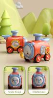 Pequeño Tren Inertia Press Con Silbato Juguete Interactivo Para Padres Y Niños Coche De Dibujos Animados Resistente Al Impacto Para Bebés - details 5