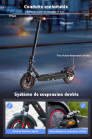 Patinete eléctrico plegable iScooter i10 - Ruedas de 10" - Adulto - 650 W, 4 velocidades, autonomía de 40-45 km, batería de 15 Ah - details 11