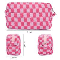 Paquete de 2 bolsas de maquillaje, Bolsa de Cosméticos a Cuadros, Rose y Green, Bolsa de ASEO de viaje, Organizador - details 1