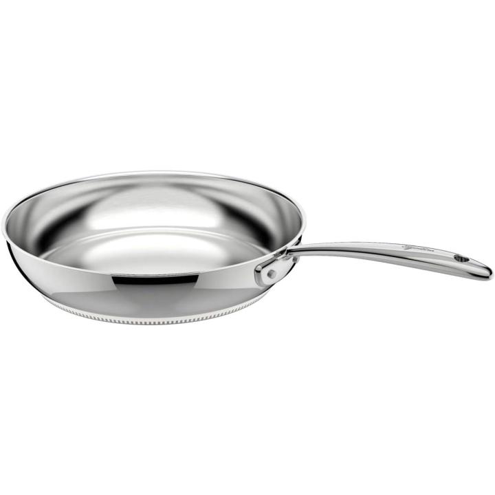 Lagostina Accademia Lagofusion Cacerola 18/10 de Maple inoxidable con mango Largo, diámetro 24 cm, bandeja para inducción, Gas y hornear hasta 250 °C, exterior Brillante, interior cepillado, Asas de remacha, base de 5 Capas