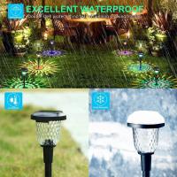 Iluminación De Jardín Solar Con Sensor De Luz Exterior Impermeable Acero Inoxidable Y Vidrio Espadaña LED Para Paisaje Camino - details 1