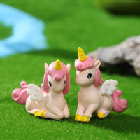 4pc Encantadores Unicornios De Animal Creativo En Dibujos Animados Adorno Miniatura PVC Para Manualidades Y Decoración - details 5