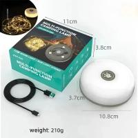 Lámpara De Camping Multifuncional 4 En 1 Con Cinta LED Recargable USB Y Gancho Magnético Para Decoración De Tienda Exterior XTE - details 7