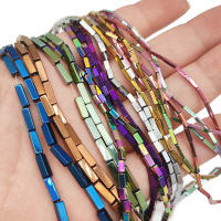 Cuentas De Hematita Rectangular En Colores Azul Oro Morado Para La Creación De Joyas DIY Pulseras Forma Cuadrada Y Rectangular Tamaños 4/6/9MM - details 0