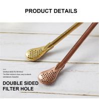 Taza De Té Reutilizable De Acero Inoxidable Con Cuchara Filtro De Té Bombilla Herramientas De Barra Accesorios Eco-amigables Para Infusión De Yerba Mate Y Té Con Flor - details 3