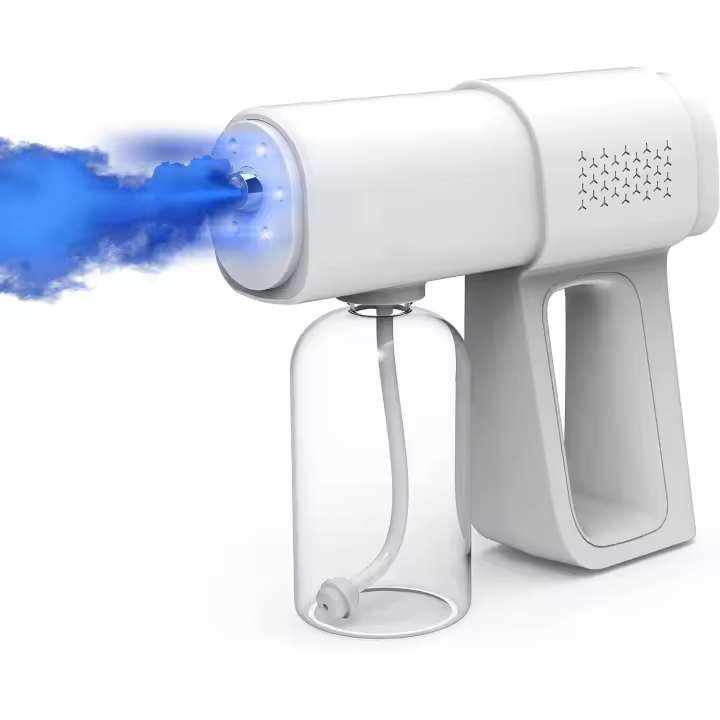 Profesional desinfectante Máquina nebulizador portátil nano pistola de vapor recargable pistola con Luz Azul - 1
