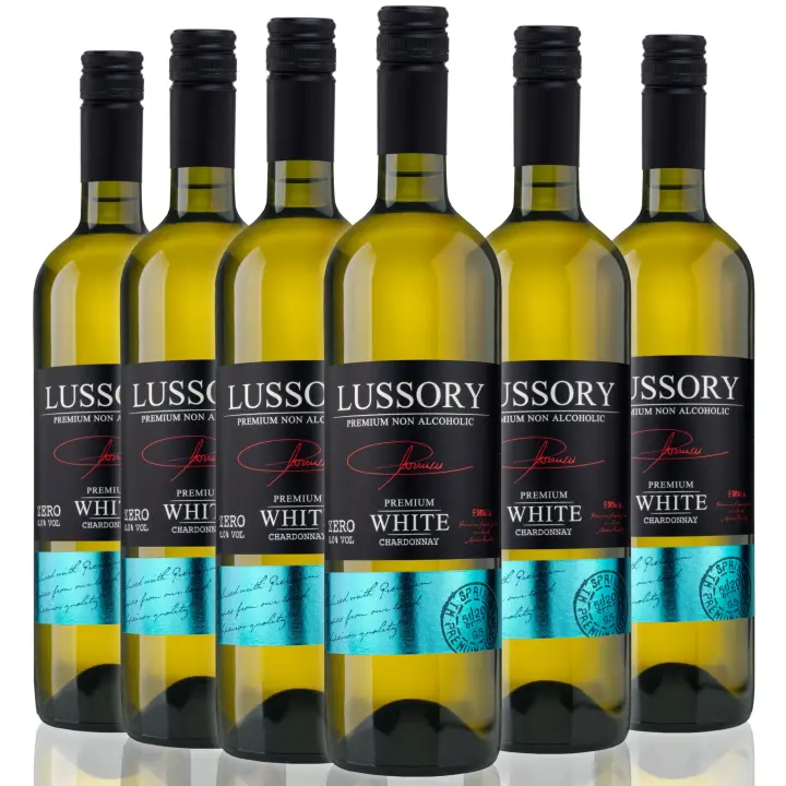 Vino Blanco 0,0 SIN ALCOHOL - LUSSORY PREMIUM Chardonnay  Caja de 6 botellas x 750ml - 1