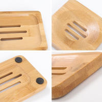 Soporte Para Jabón De Bambú Natural Caja De Drenaje Para Baño Evita La Mildad Bandeja De Madera Para Baño Y Cocina - details 10