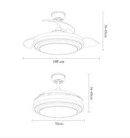 FABRILAMP Ventilador DC Ibe 59w 6980lm NEGRO 3 Asp.desp. 107d 3000-4000-6000k, 6 velocidades Remoto, Reg.intensidad, Memoria Y Temporizador Incluye mando a distancia y dos tijas de 10 y 25 centímetro Productos originales calidad de confianza - details 2
