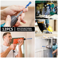 Juego De 12 Piezas De Brocas De Carburo Para Perforación Rápida Y Precisa En Concreto Azulejos Espejos Vidrio Cerámica Herramientas De Perforación 6-12mm - details 3