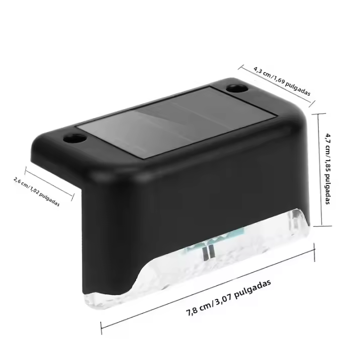 1pc/4pcs Luces Solares Para Piso Exterior Impermeables LED Para Escaleras Pared Patio Jardín Instalación Por Montaje - 1