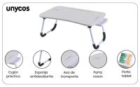 UNYCOS Mesa plegable auxiliar con cajón Ideal para ordenador portátil y libros - details 3