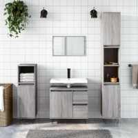 vidaXL Armario de baño madera contrachapada 65x33x60 cm en color Roble Sonoma/Madera antigua/Blanco y más | almacenamiento funcional diseño moderno para baño dormitorio sala - details 4