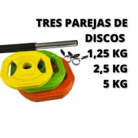 Discos Barra y Bloqueadores Pack completo | Set Body Pump FIURI | Ejercicio Fitness, Musculación, Halterofilia... - details 4
