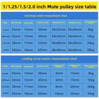 4Pcs Rodillos De Goma Para Muebles Ruedas Universales Silenciosas 360° Giratorio Para Mesa De Trabajo Carrito Silla Accesorios Domésticos Metálicos Y Goma Tamaño 1/1.25/1.5/2 Pulgadas - details 9