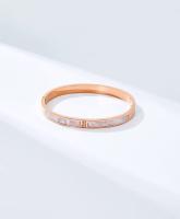 S&LE CHIC® -Pulsera Dorada Laton Para destacar la Elegancia de la mujer con Hermosos Diamantes de Imitacion - details 3
