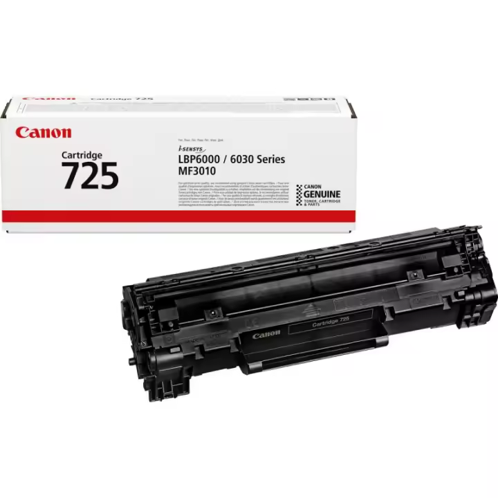 Tóner Original Canon 725 Negro para Impresiones en Blanco y Negro Sin Rayas - 1