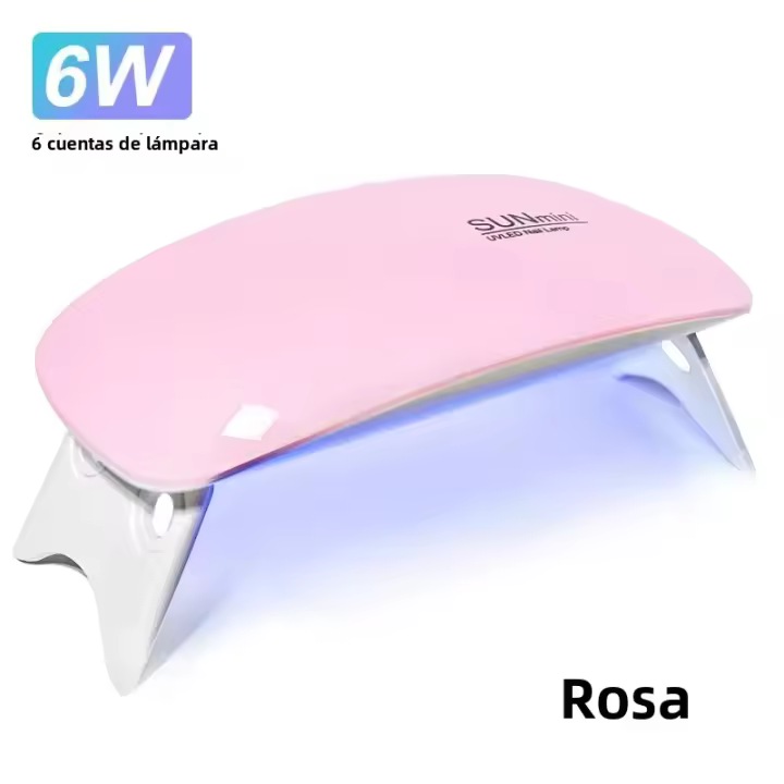 Secador De Uñas Portátil 6W Con 6 Lámparas LED UV Para Manicura En Casa Cable USB Incluido Para Secado De Polvos Y Varnish - 1