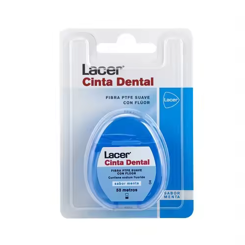 Cinta Dental Lacer PTFE 50m para Higiene Dental en Espacios Interdentales Estrechos - 1