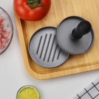 Prensa para hamburguesas de aluminio fundido para deliciosas hamburguesas, hamburguesas, barbacoas, con revestimiento antiadherente, diámetro 11,8 cm - details 3