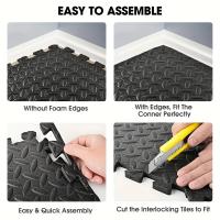 12pcs Alfombra De Esponja Antideslizante Y Impermeable Para Bebés Alfombra De Patches Cuadradas Lavable Con Manos Para Habitación De Niños - details 0