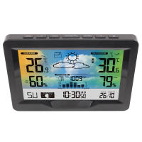 Multifunctional Wireless Weather Station Forecaster Indoor Outdoor Thermometer Hygrometer with Sensor Color Screen Alarm Clock - details 11