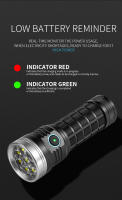 Linterna Táctica Recargable Super Brillante De 8 LED Con 5 Modos De Iluminación Para Camping Y Senderismo 4000 Lumen Impermeable Aluminio Negro - details 3