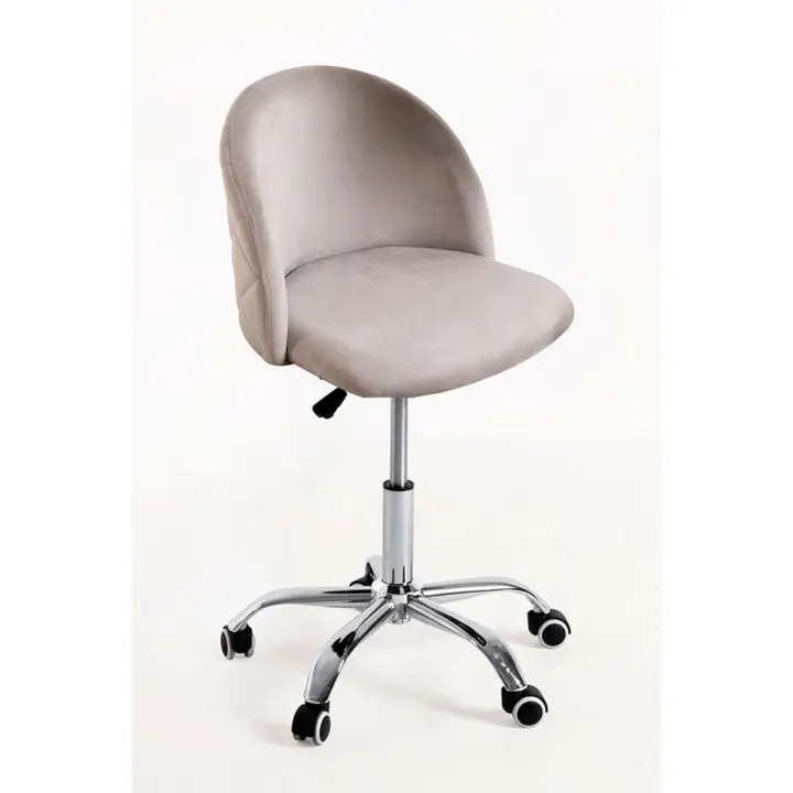 Silla Vint Terciopelo Office - Gris - 1