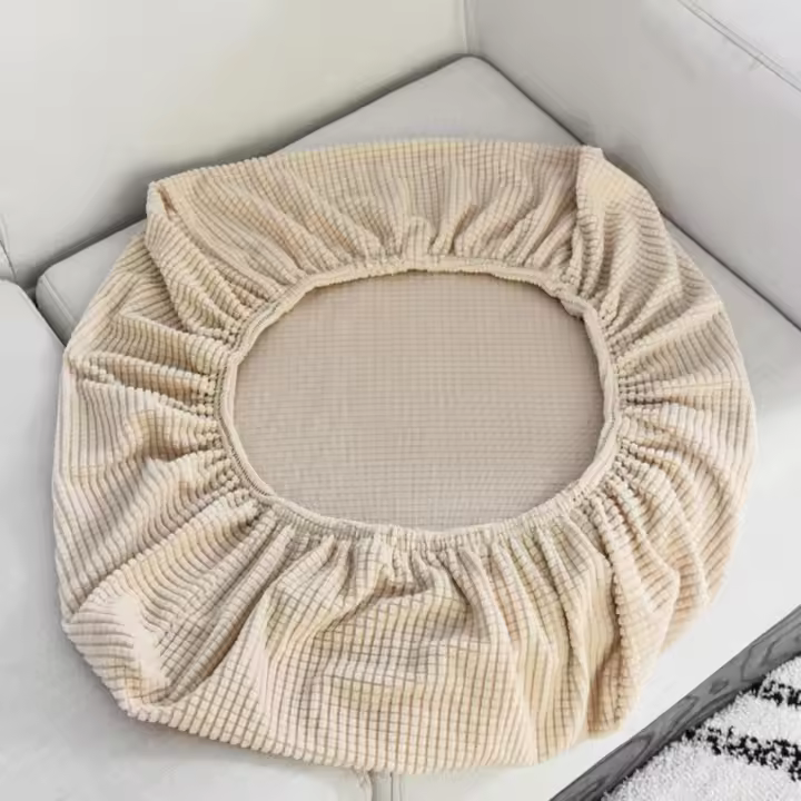 Fundas de Cojín para Sofá Ajustables,Fundas Cojines Sofa Elasticas Individuales 1/3/2/4 Asiento Chaise Longue Cubierta para Sofá Anti Arañazos Funda de Asiento de Sofá ,Beige-Headrest(55-65cm) - 1