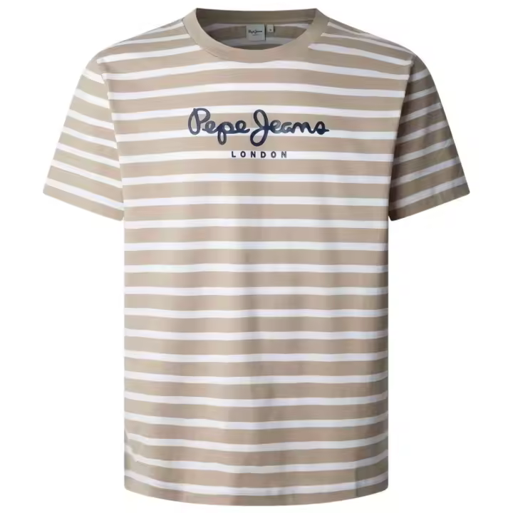 Camiseta de Manga Corta Pepe Jeans Striped Eggo para hombre en color beige - 1
