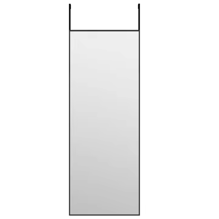 Espejo de puerta cristal y aluminio negro 30x80 cm - 1