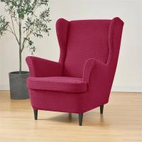 Cubiertas De Silla Wingback Clásicas En Color Sólido Con Funda Para Asiento Y Cojín Tapete De Sofá Decoración Del Hogar Hechas De Spandex Y Poliéster Estilo Europeo - details 23