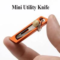 Cuchillo De Bolsillo Miniatura Portátil De Aleación Con Caja Cortador De Llavero Útil Herramientas EDC Cuchillo Fijo De Estación - details 0