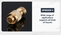 SEAMETAL Rojizo Conector Rápido De Cobre Para Lavado De Coche Con Rojizo De 3 Modos Herramienta Limpieza Anti Desplazamiento - details 3