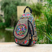 Mochila Mini Bordada Para Mujer Con Correa Desmontable Estilo Étnico Versátil Y Multifuncional Adecuada Para Cintura - details 1