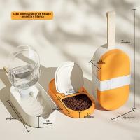 Botella De Agua Para Perros Y Gatos 2 En 1 Portátil Para Exteriores Alimentación Y Bebida Para Pupusas Suministros Para Mascotas Volumen 250ml - details 1